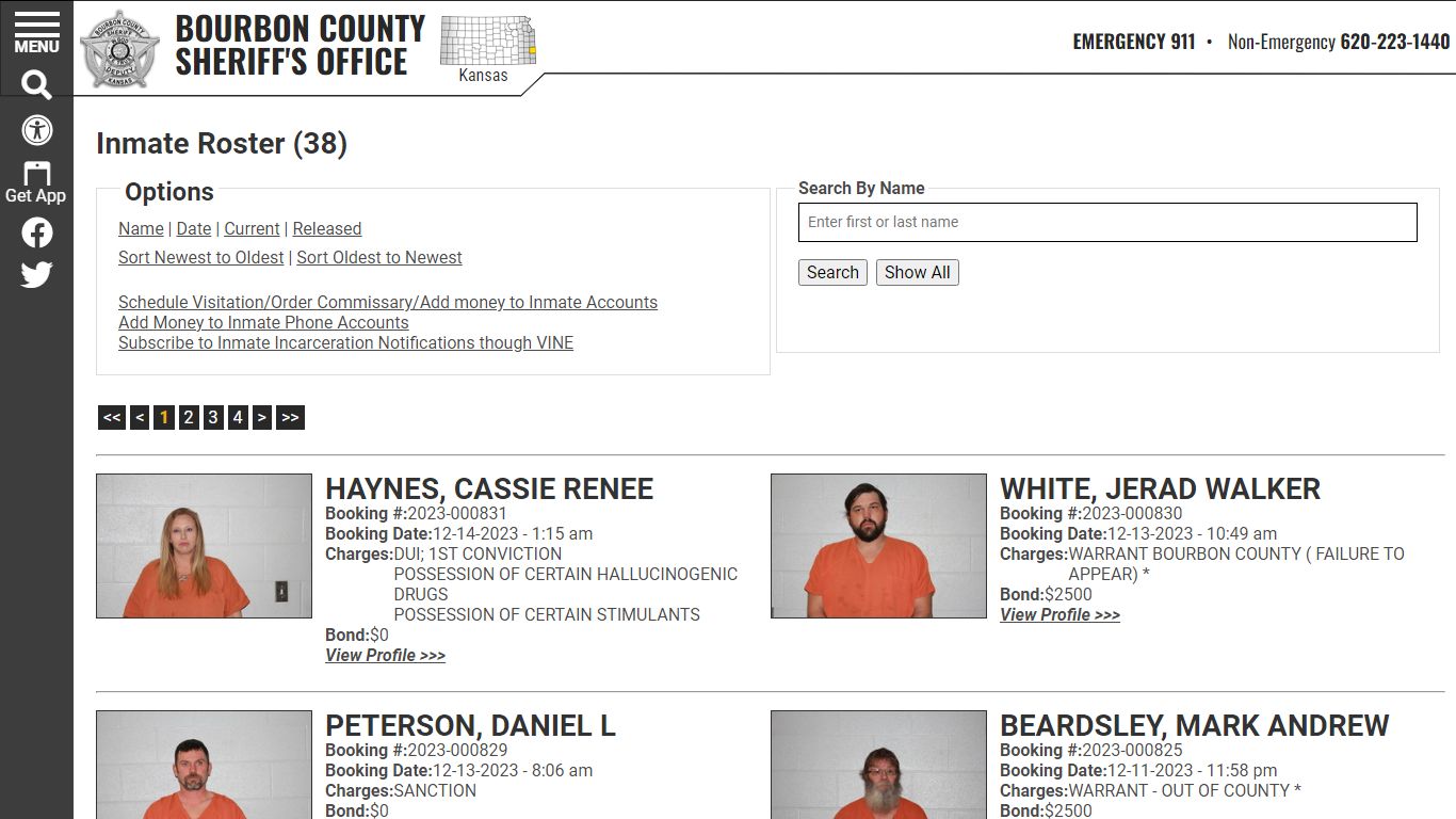 Inmate Roster - Bourbon County KS Sheriff’s Office